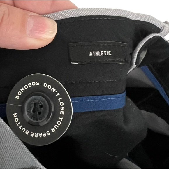 BONOBOS Mens Wednesday Pants Athletic Fit Gray Stretch Flat Front Sz: 36/30 - Picture 4 of 6